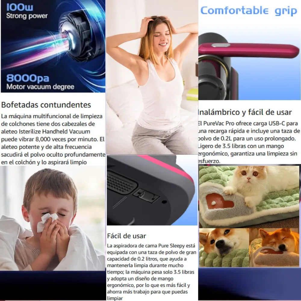 PureSleepy™ Pro, Aspiradora de ACAROS