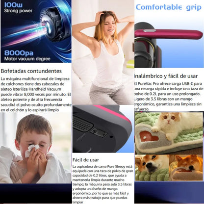PureSleepy™ Pro, Aspiradora de ACAROS