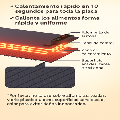Tapete Térmico SmartHeat – Descongela y Mantén tus Platos Calientes en Minutos