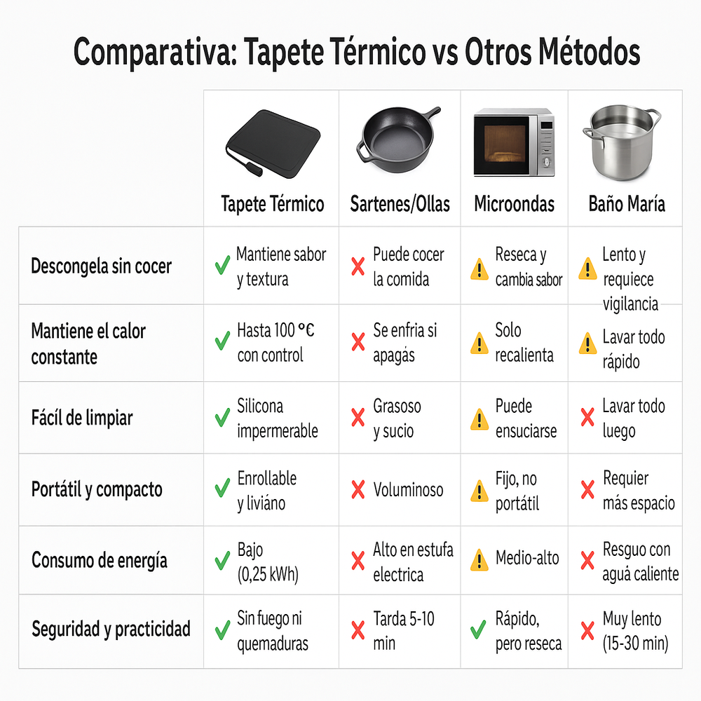 Tapete Térmico SmartHeat – Descongela y Mantén tus Platos Calientes en Minutos