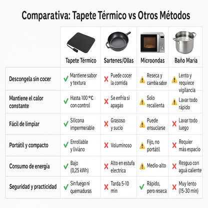 Tapete Térmico SmartHeat – Descongela y Mantén tus Platos Calientes en Minutos