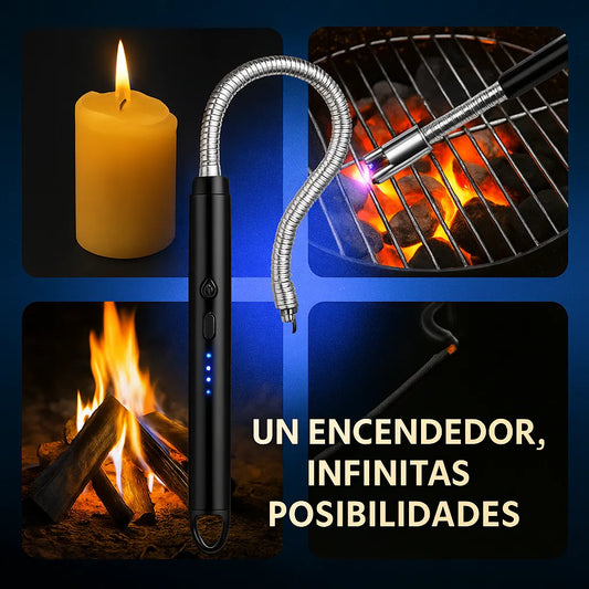 PlasmaFlex - Encendedor eléctrico 360° resistente al viento.